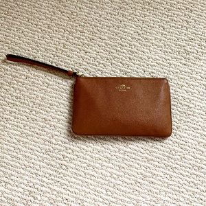 Leather Coach Wristlet